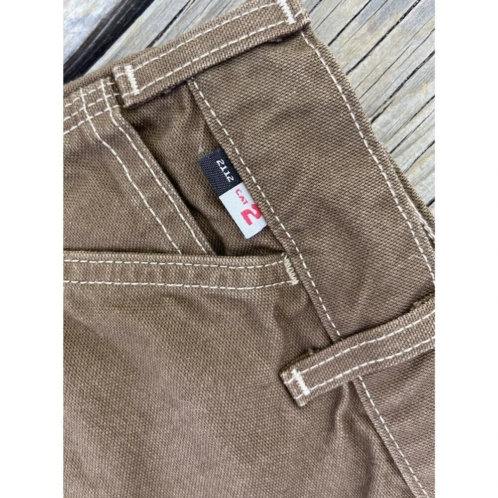 Carhartt FR Men's 36X35 Washed Duck Work Dungaree Pants Mid Brown 100791-246